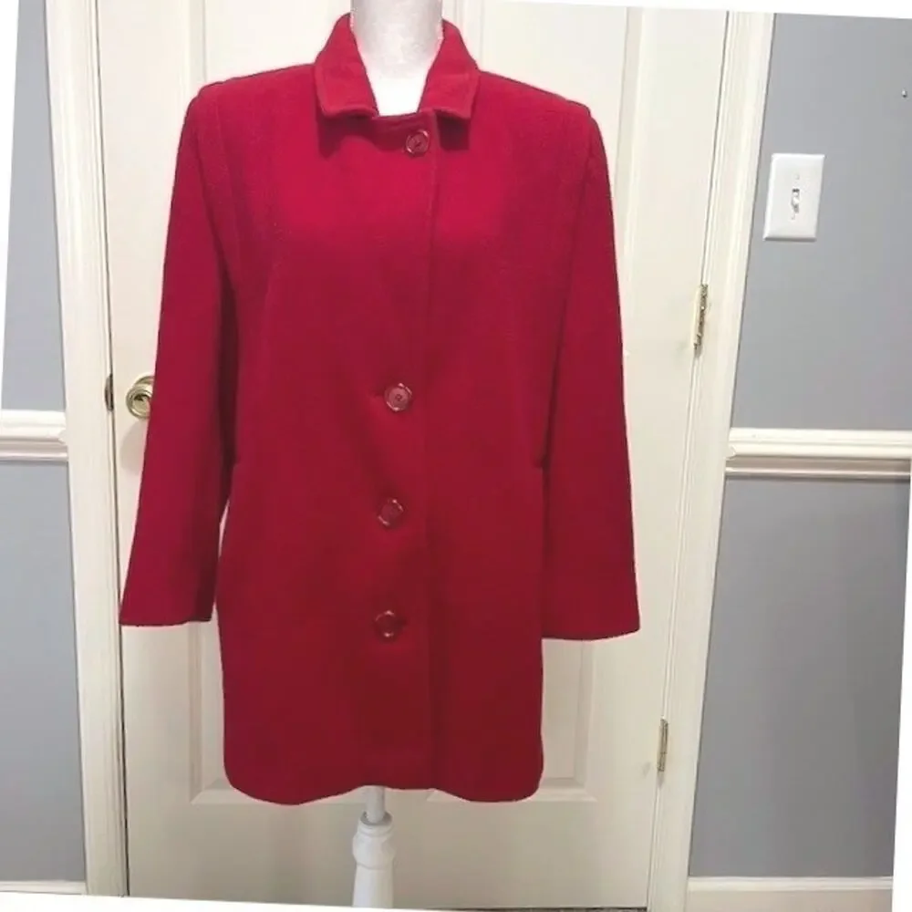 Forecaster Red Wool Coat Women's 10 Elegant Minimalist Quiet Luxury Outerwear